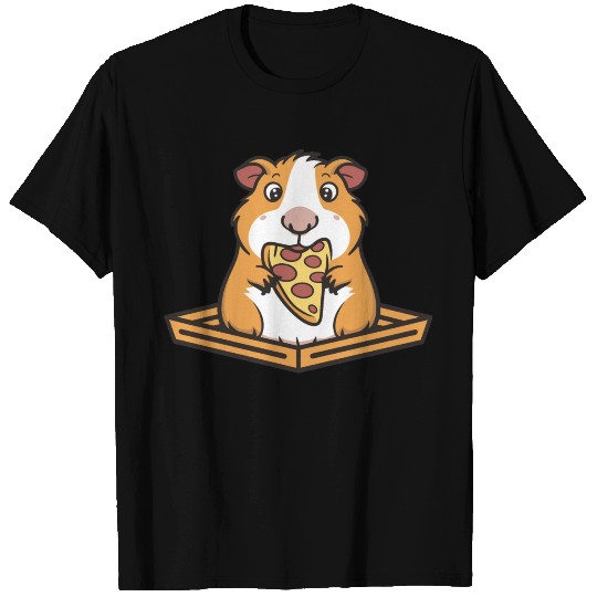 Pizza Guinea Pig Eating Pepperoni T Shirts