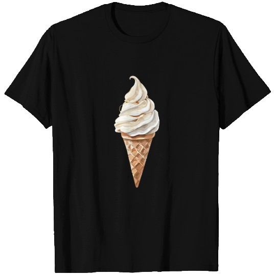 Swirled Vanilla Ice Cream Cone Delight T Shirts