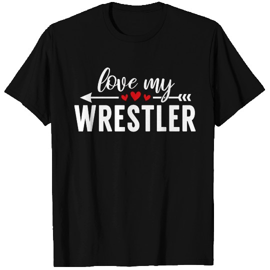 Wrestling Mom Love My Wrestler Womens Wrestling T Shirts