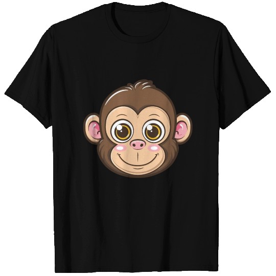 Adorable Monkey Face With Big Eyes T Shirts