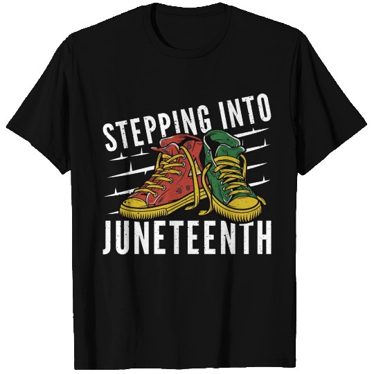 Stepping Into Juneteenth 2024 Afro American T Shirts