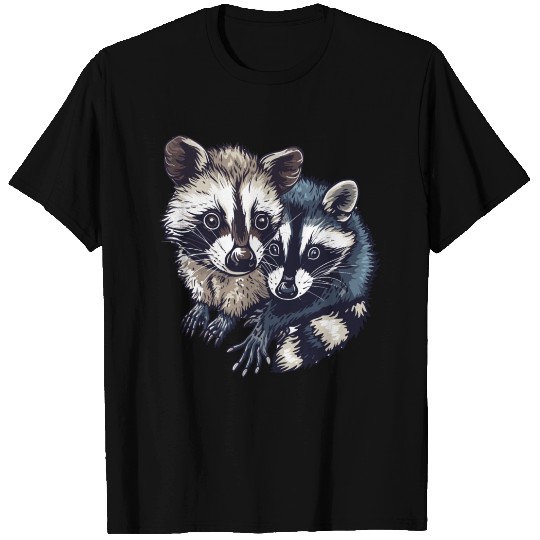 Opossum and raccoon T Shirts