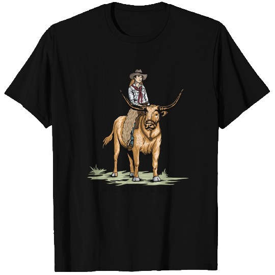 WILD WEST COW GIRL T Shirts