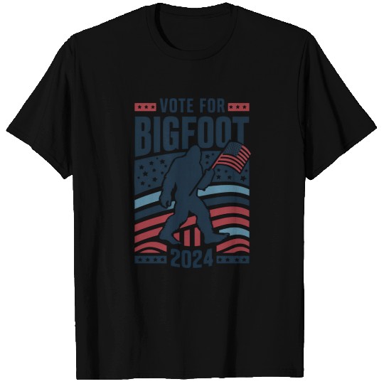 Vote For Bigfoot 2024 Funny Sasquatch Election T Shirts