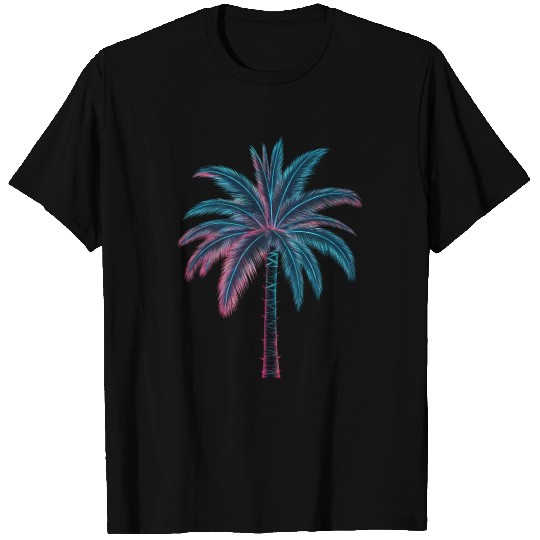 Vaporwave palm tree T Shirts