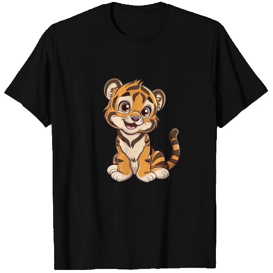 Adorable Smiling Tiger Cub T Shirts