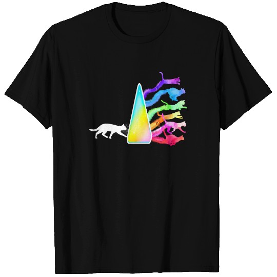 Funny Science Nerd, Geek Cat Physics Rainbow T Shirts