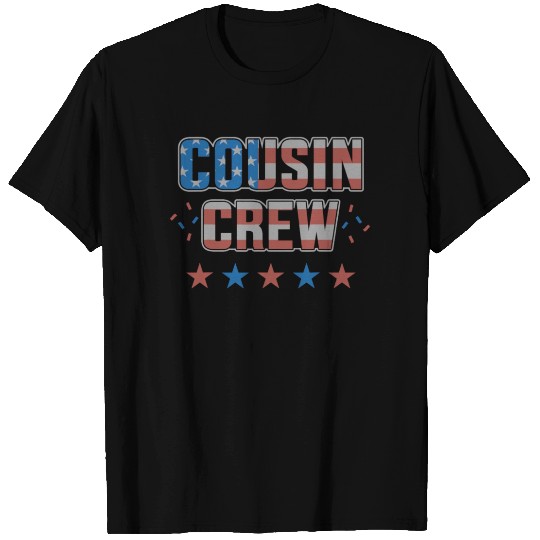 Cousin Crew Retro US Flag Funny 4th Of July T Shirts