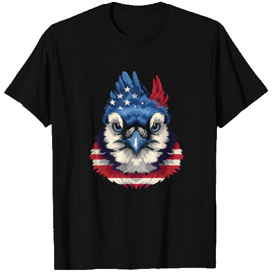 Patriotic Bird Face 4th Of July T Shirts