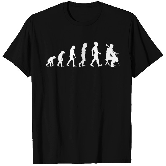 Evolution Cellist Funny Cello T Shirts
