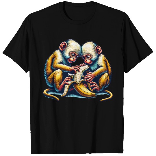 Monkey with banana, monkey with a banana T Shirts