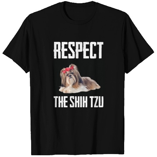 Respect The Shih-Tzu Dog Photo Cute Canine Pet T Shirts