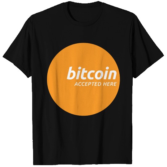 Bitcoin Accepted Here Promo T Shirts