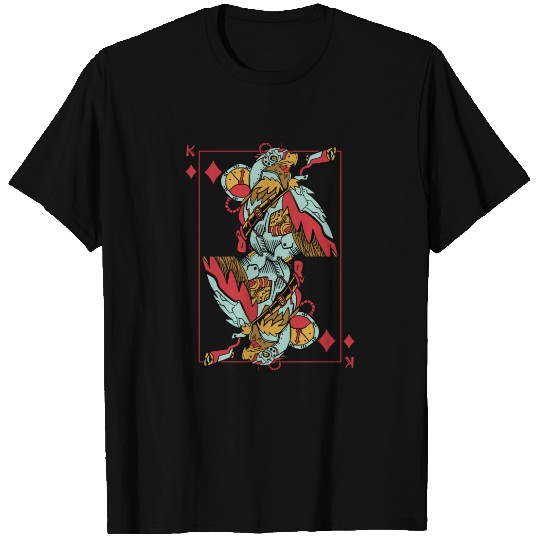 Eagle Steampunk Card Game King of Diamonds Poker T Shirts