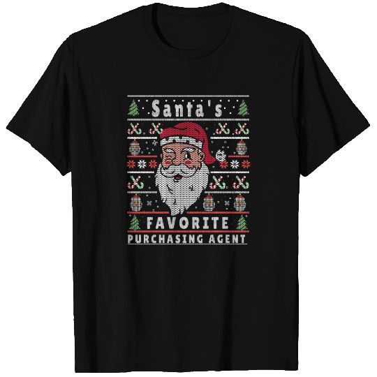 Santas XMAS Ugly Christmas Purchasing-Agent T Shirts