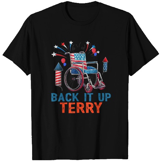 Back Terry Fireworks 4th July T Shirts