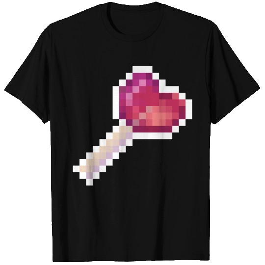 Pixel Art Sprite Cute Heart Lollipop T Shirts