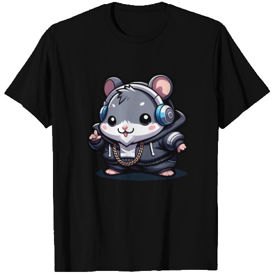 Gray Hip Hop Hamster T Shirts