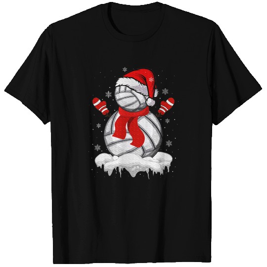 Volleyball Snowman Christmas Fun T Shirts