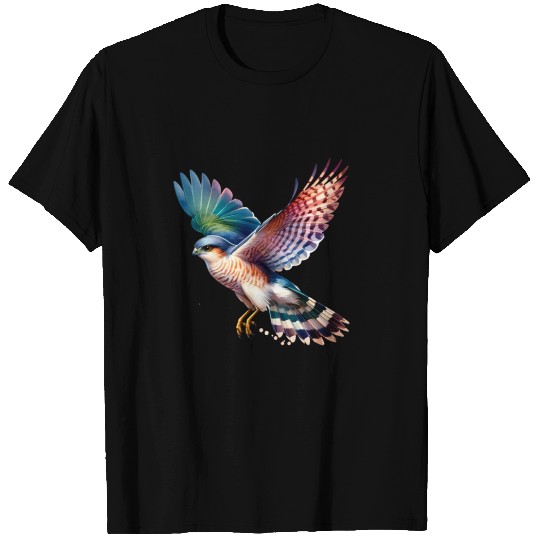 Collared Sparrowhawk in Flight T Shirts