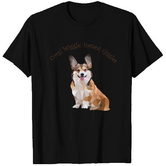Low poly Corgi, Corgi wiggles, Instant Giggles T Shirts