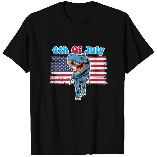 Dinosaur 4th of July Boys Girls Men Amerisaurus T Shirts