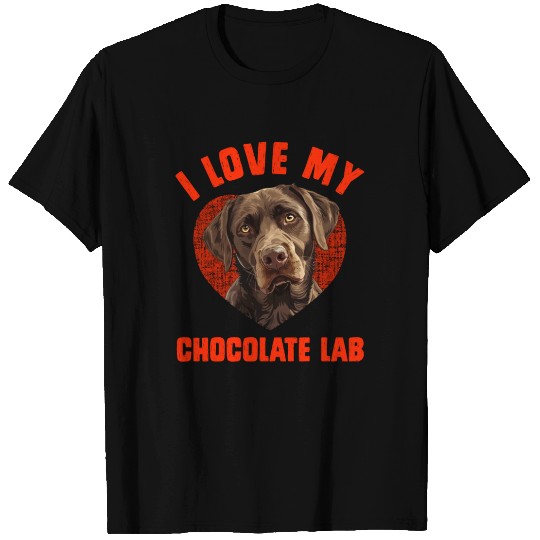 Brown Labrador I LOVE MY CHOCOLATE LAB Owners T Shirts