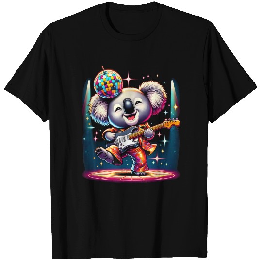 Disco Ball Guitar Koala T Shirts