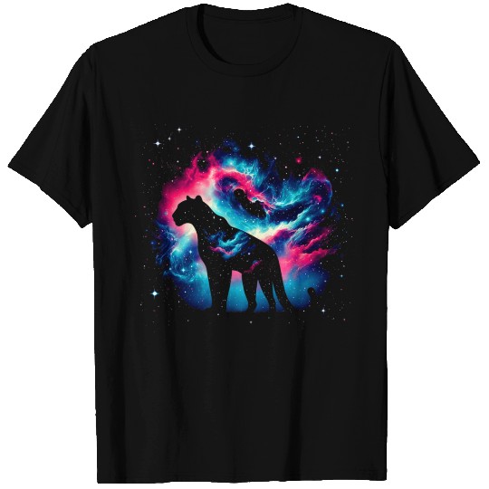 Cool Leopard Galaxy Space Art T Shirts