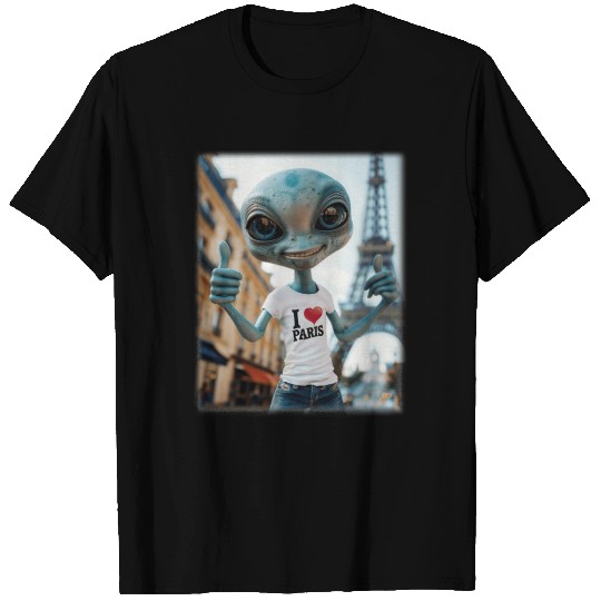 A Alien in Paris. I love Paris T Shirts