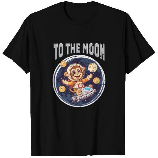 Cryptocurrency Bitcoin Ape To The Moon T Shirts