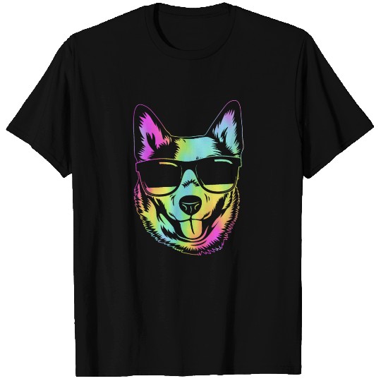 Retro Australian Cattle Dog With Sunglasses T Shirts