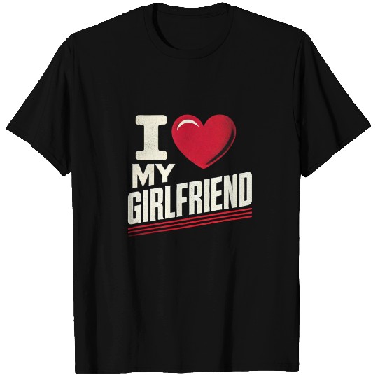 I Love My Girlfriend retro vintage T Shirts