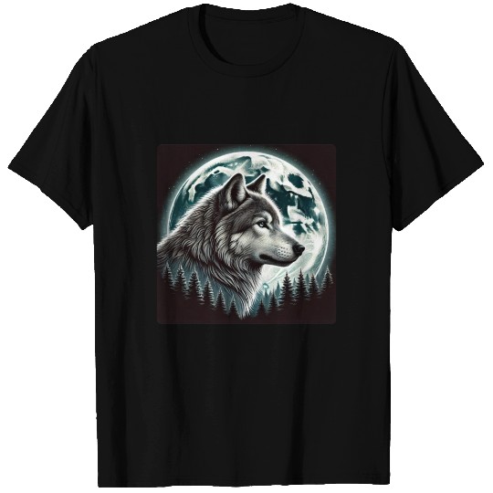 Nature Moon Alpha Cute Wolf Moon nature T Shirts