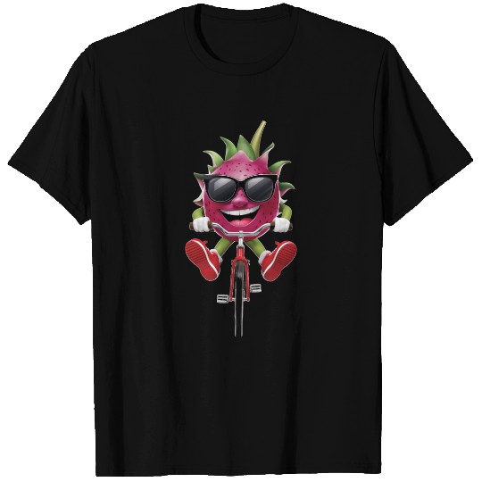 Dragon Fruit Cycling On Bike Realistic T Shirts