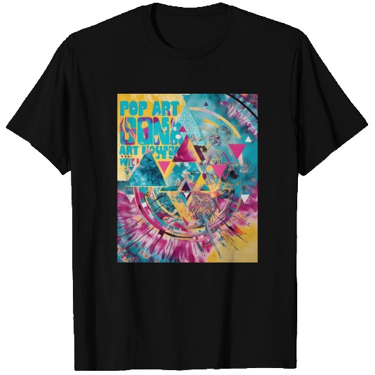 pop color geometric tie dye T Shirts