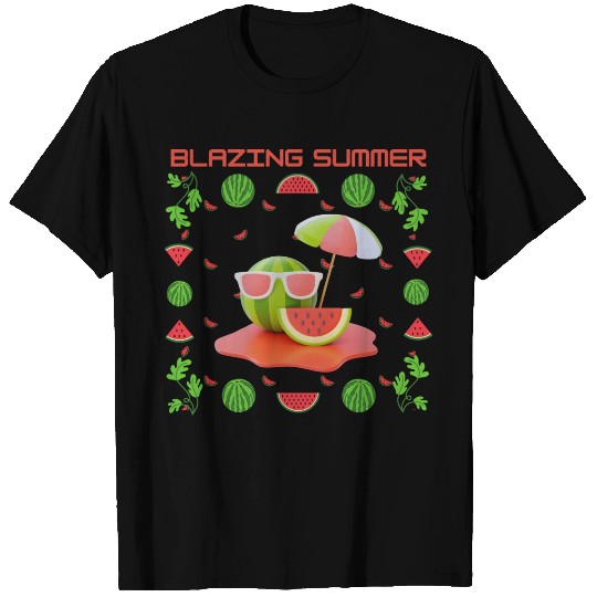 Blazing Watermelon Summer T Shirts