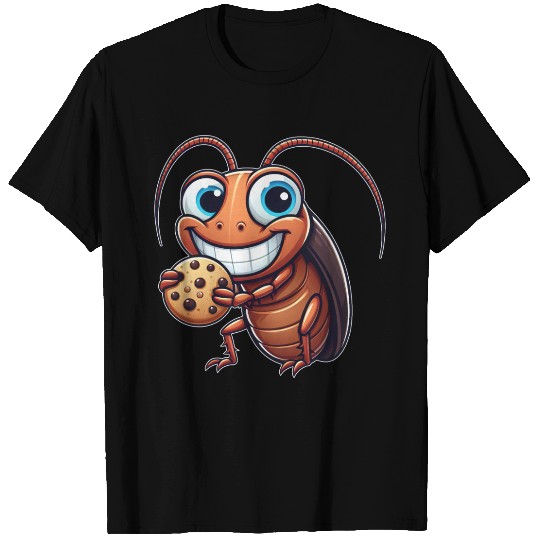 Funny cookie cockroach sweet dessert comic T Shirts