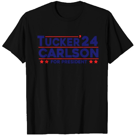 Tucker Carlson 2024 For President T Shirts