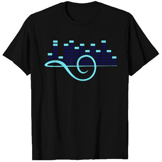 Music Production Studio Clef Note Waveform Equaliz T Shirts
