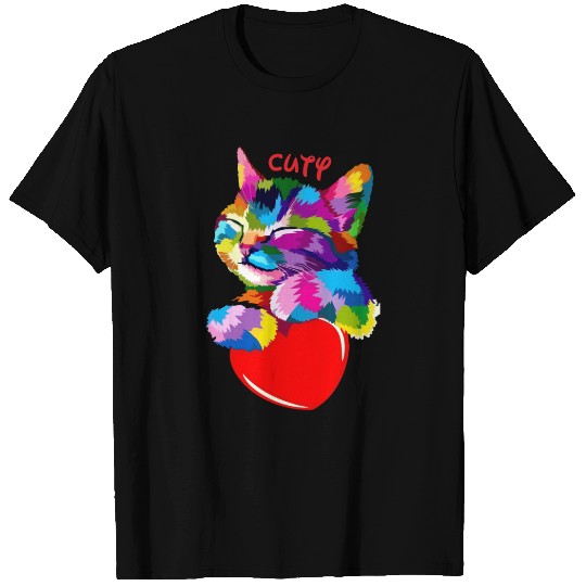 cuty cat color T Shirts