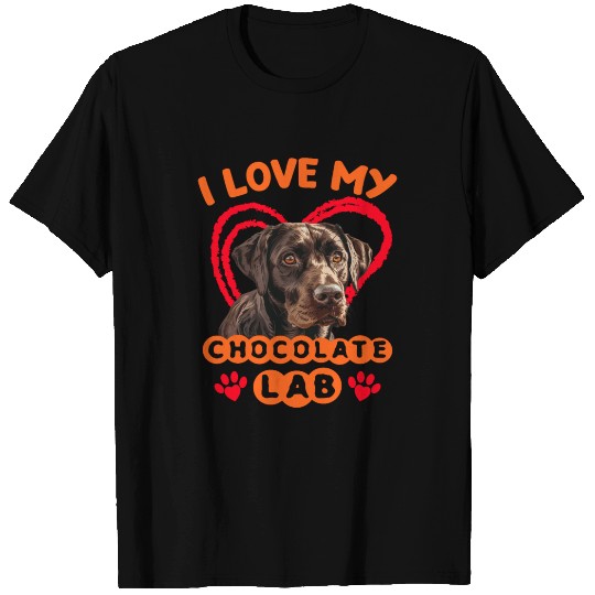 Brown Labrador I LOVE MY CHOCOLATE LAB Owner T Shirts