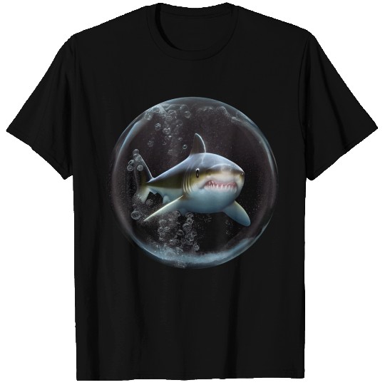 Shark silhouette ocean predator T Shirts