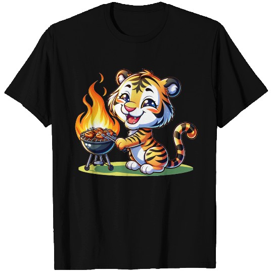 Cute BBQ Tiger T Shirts