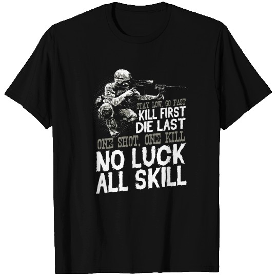 Veteran Design - No Luck All Skill T Shirts