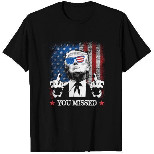 You Missed Trump 2024 US American Flag T Shirts