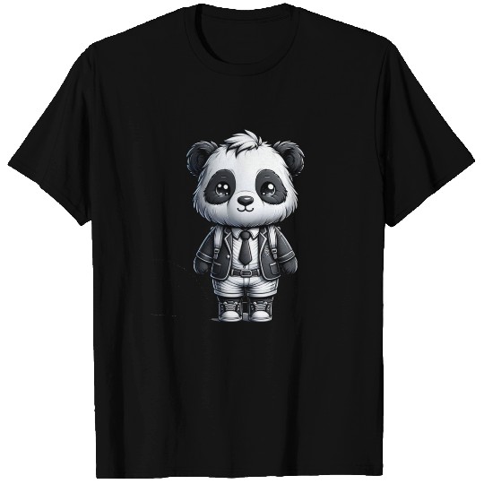 Cute Schoolboy Panda T Shirts