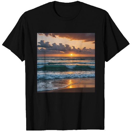 Beautiful ocean sunset wallpaper, T Shirts out fits