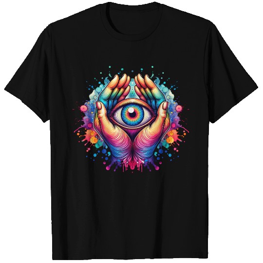Psychedelic colorful eye T Shirts