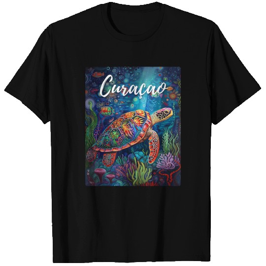 Curacao Turtle Caribbean Vintage T Shirts